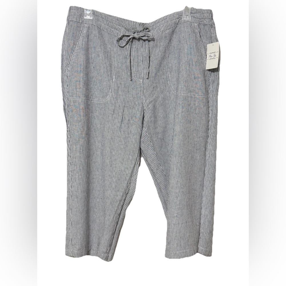 Pe Se Linen Blend Capris NWT